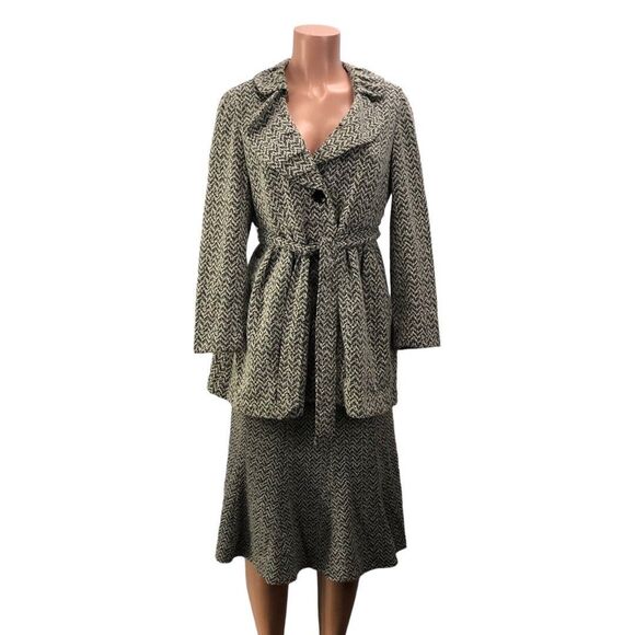 Bella Luna Jackets & Blazers - Suit Set 2 PCs Women Size Assorted Size Blazer Jacket And Skirt Black & White